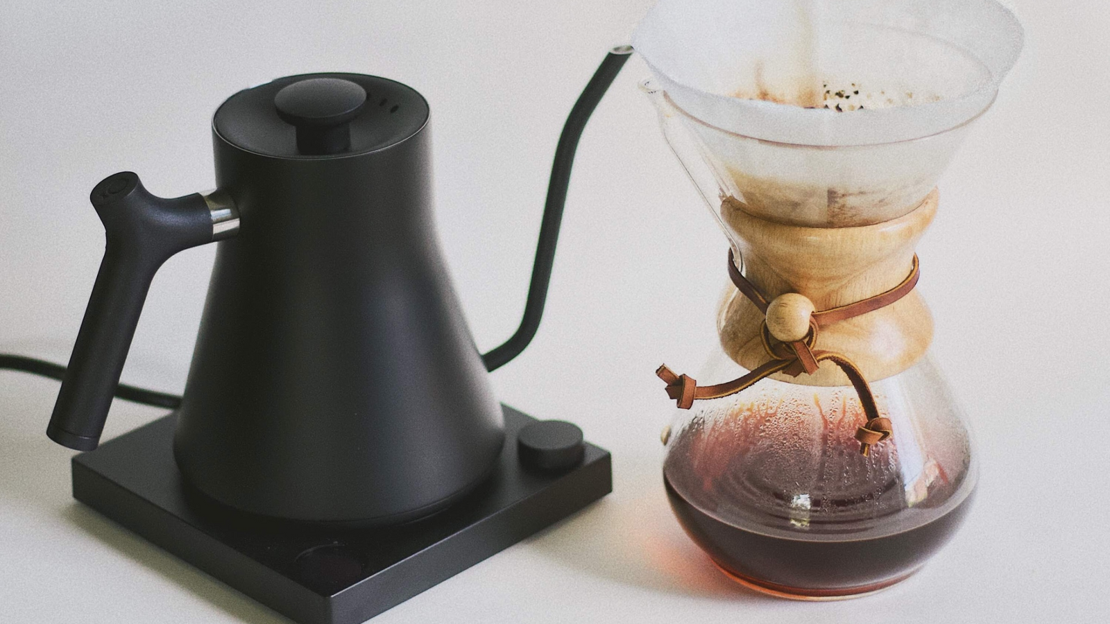 Coffee in house; brewing and consuming indoors.