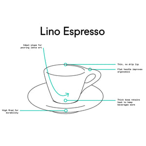 Porcelain Black Lino Espresso 3oz /9cl - NotNeutral