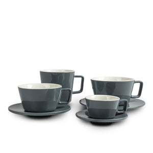 Espresso Cup /w saucer 9cl Gray- Peakabrew