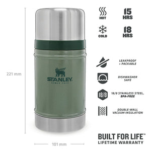 Thermos Food Jar Hammertone Green 0,7L