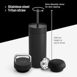 Carter - 3 in 1 sip System - Matt Black 16oz - Fellow