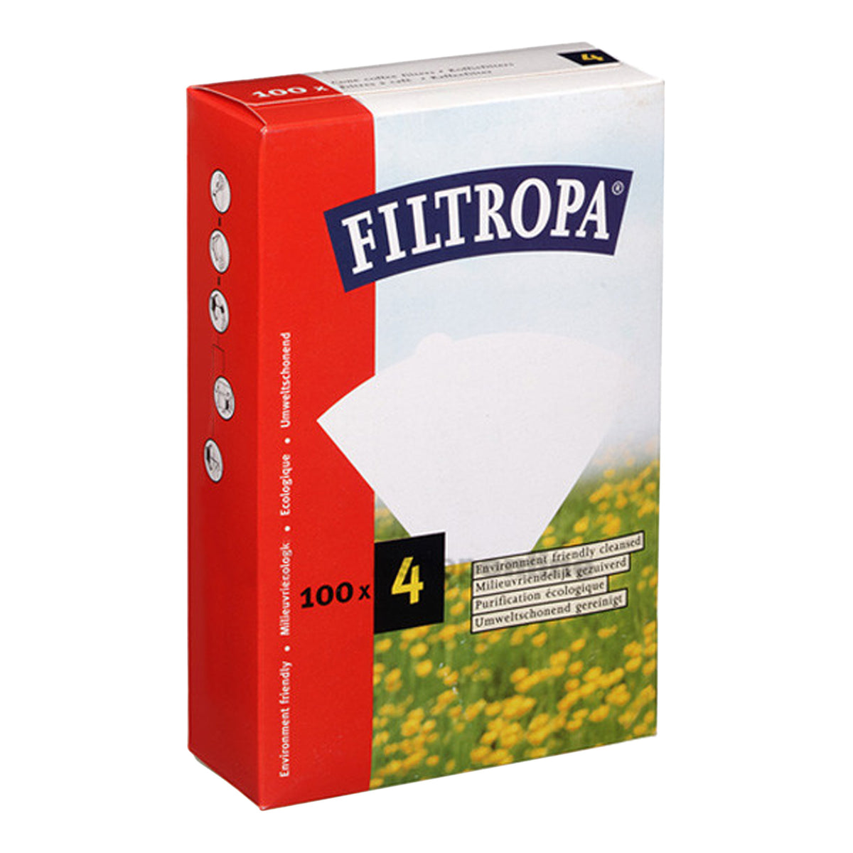 Filter paper Melitta style Unbleached 1x4 100pcs