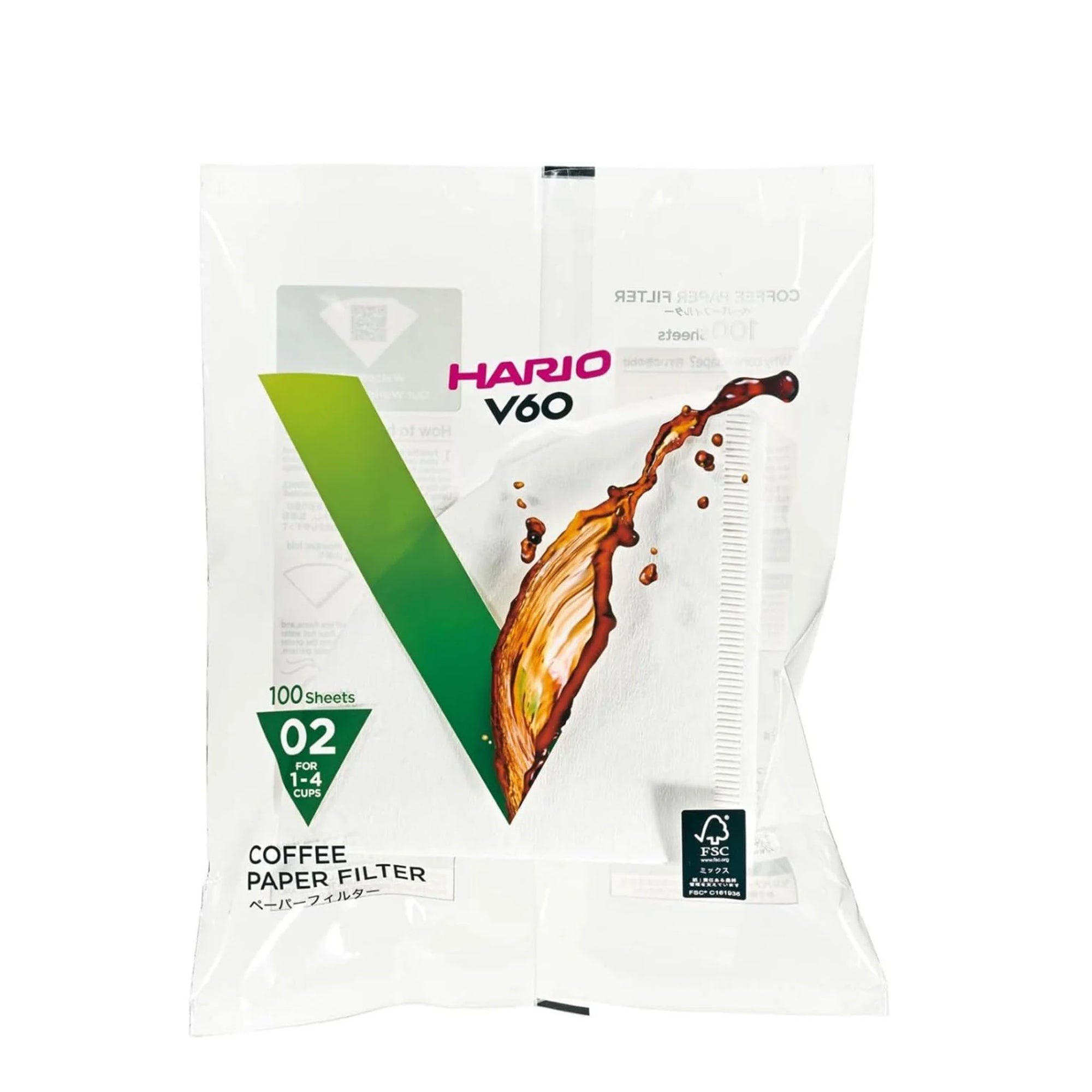 Japan Filter Paper V60 Size 2 Bleached 100pcs – Hario