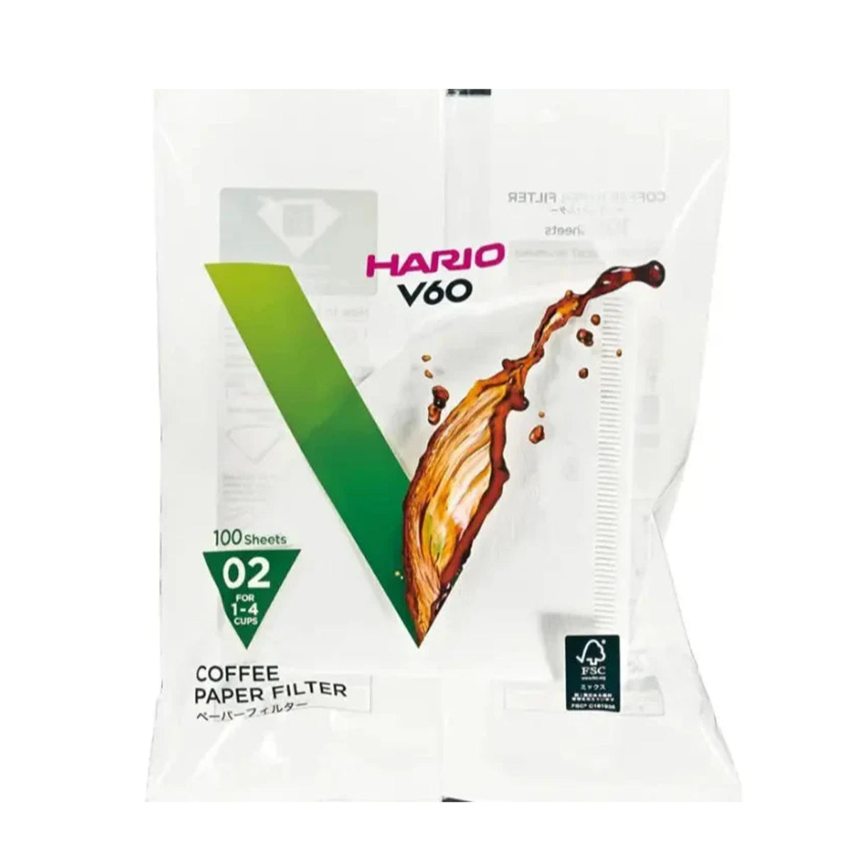 Filter Paper Japan V60 Size 2 Bleached 100pcs