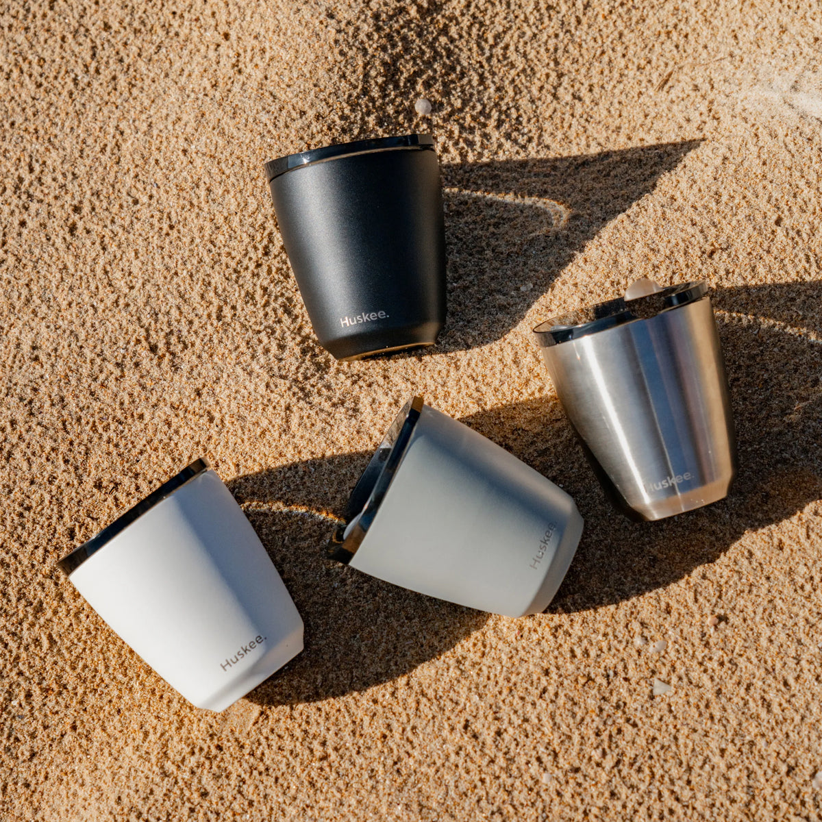 Steel Cup & Lid 8oz Black