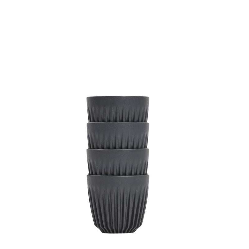 Mug 3oz Espresso Set Charcoal 4pcs - Huskee
