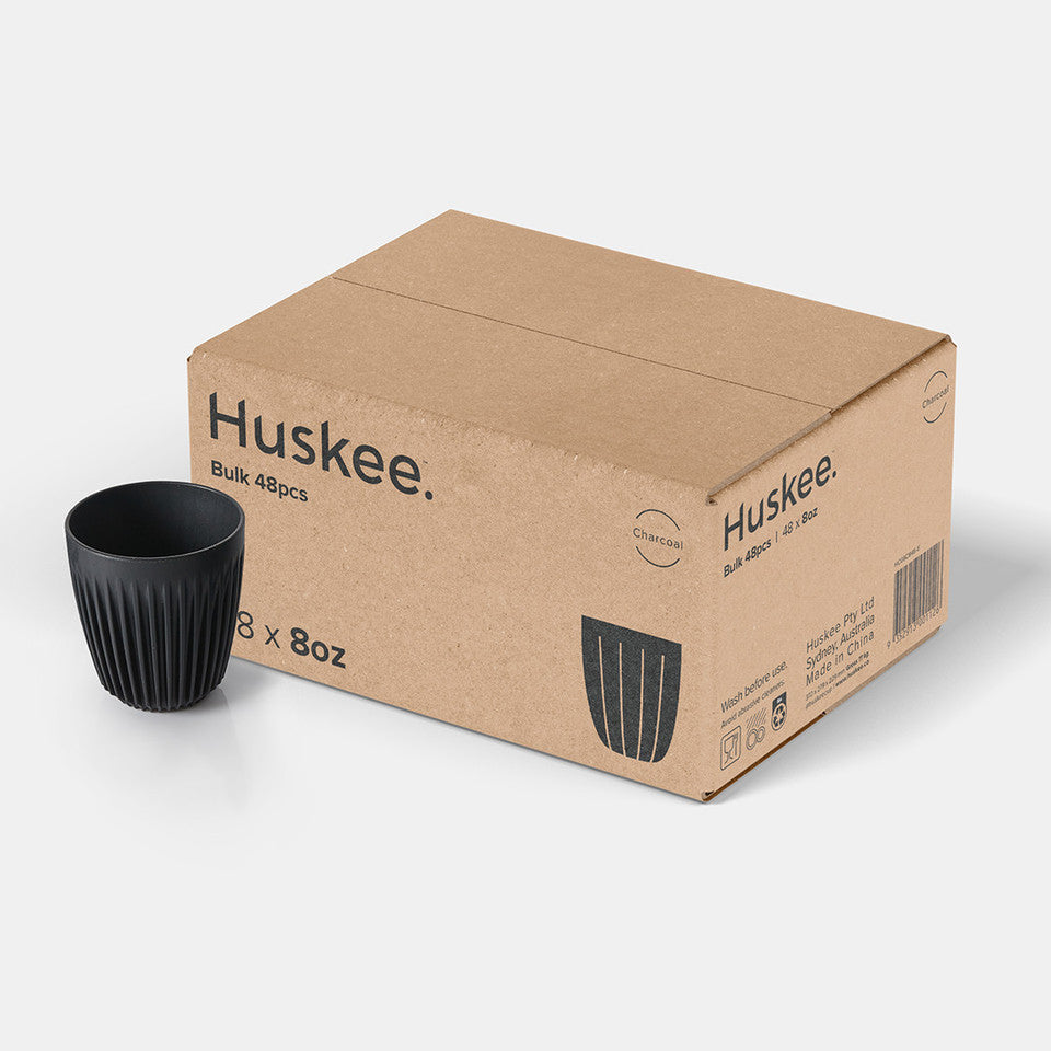 Mug 8oz Charcoal 48pcs - Huskee