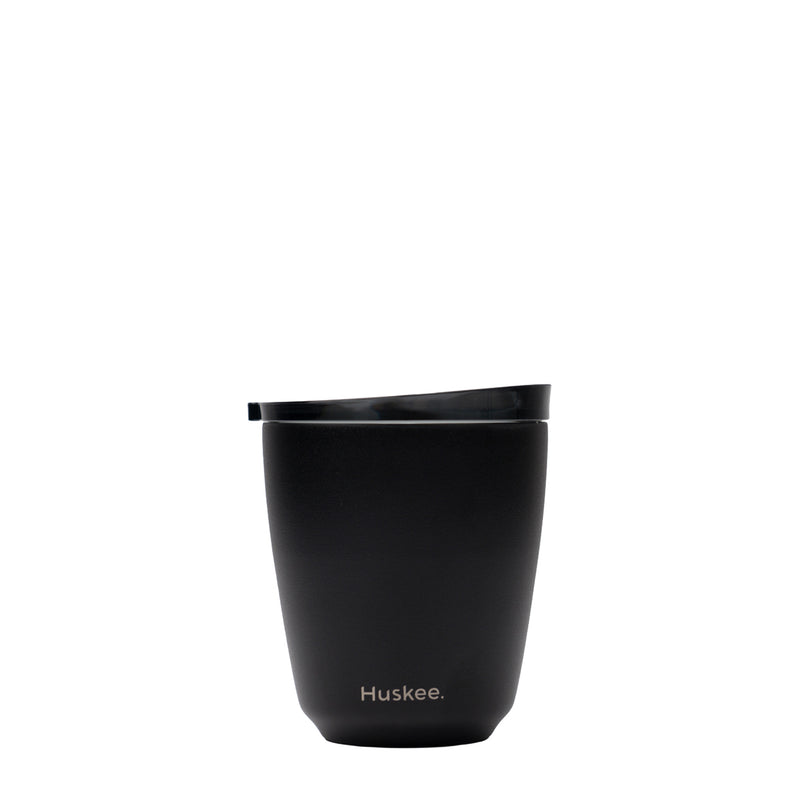 Steel Cup & Lid 8oz Black