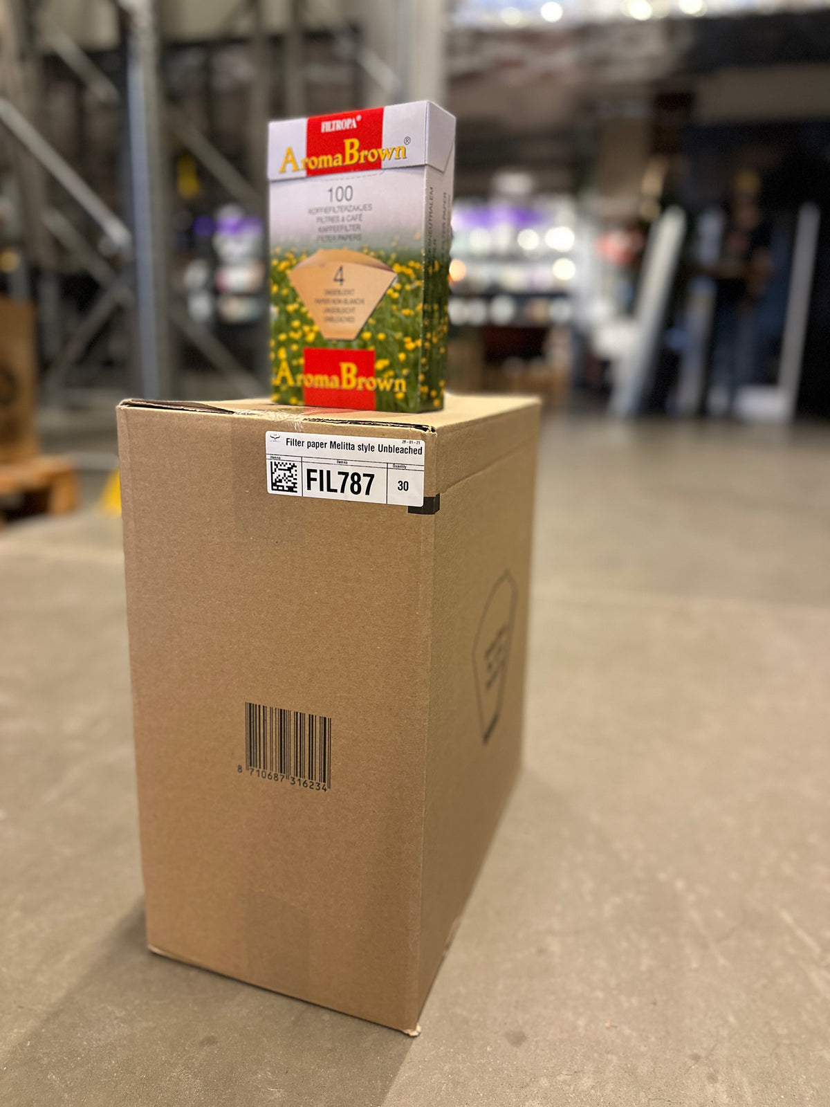 Filter paper Melitta style Unbleached 1x4 100pcs