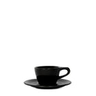 Porcelain Black Lino Single Cappuc 5oz /15cl