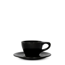 Porcelain Black Lino Dbl Cappuc 6oz /18cl