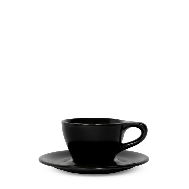 Porcelain Black Lino Dbl Cappuc 6oz /18cl