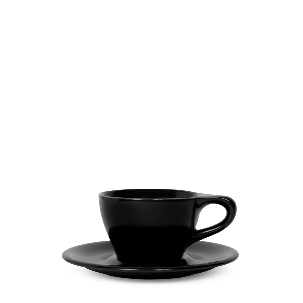 Porcelain Black Lino Dbl Cappuc 6oz /18cl