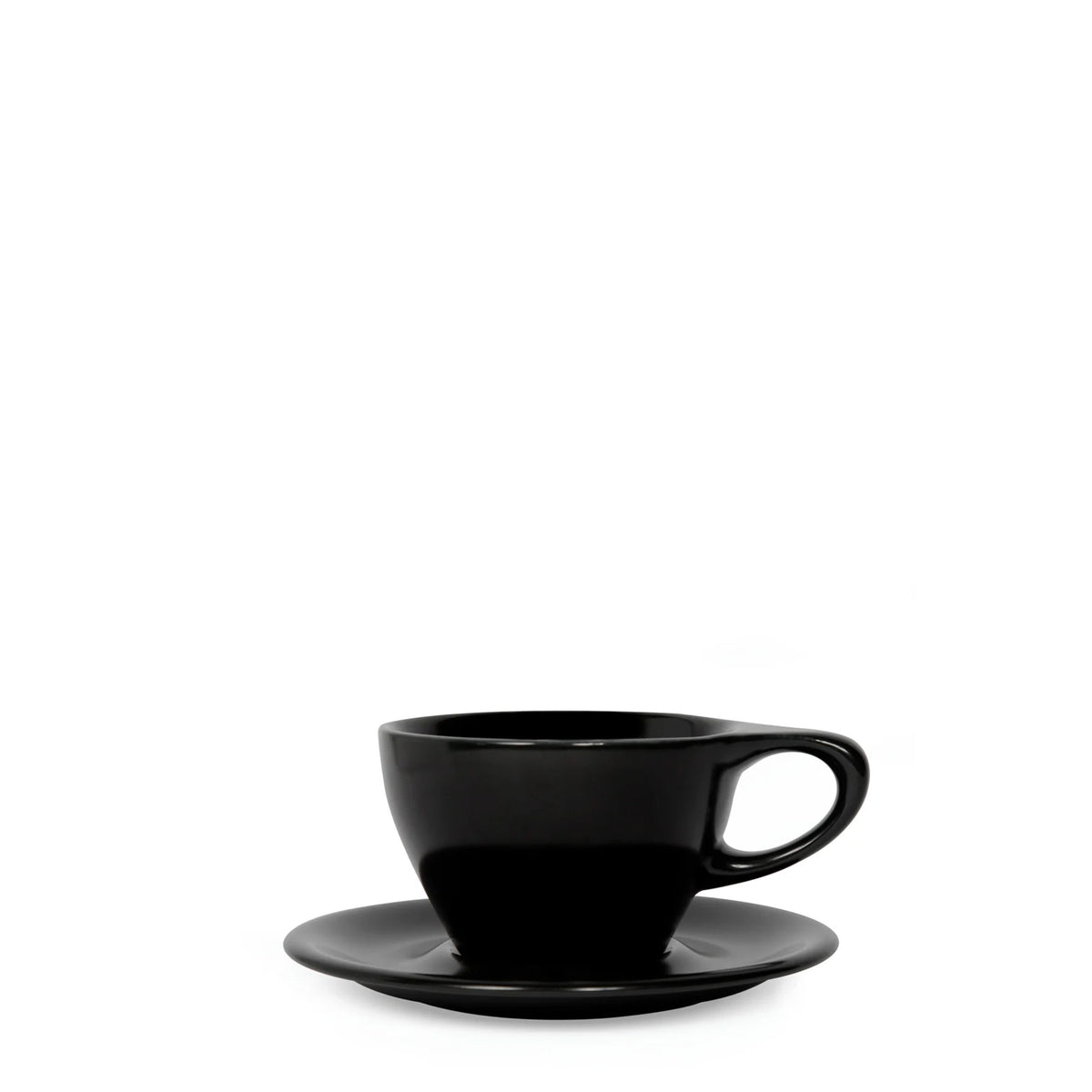 Porcelain Black Lino Small Latte 8oz/24cl