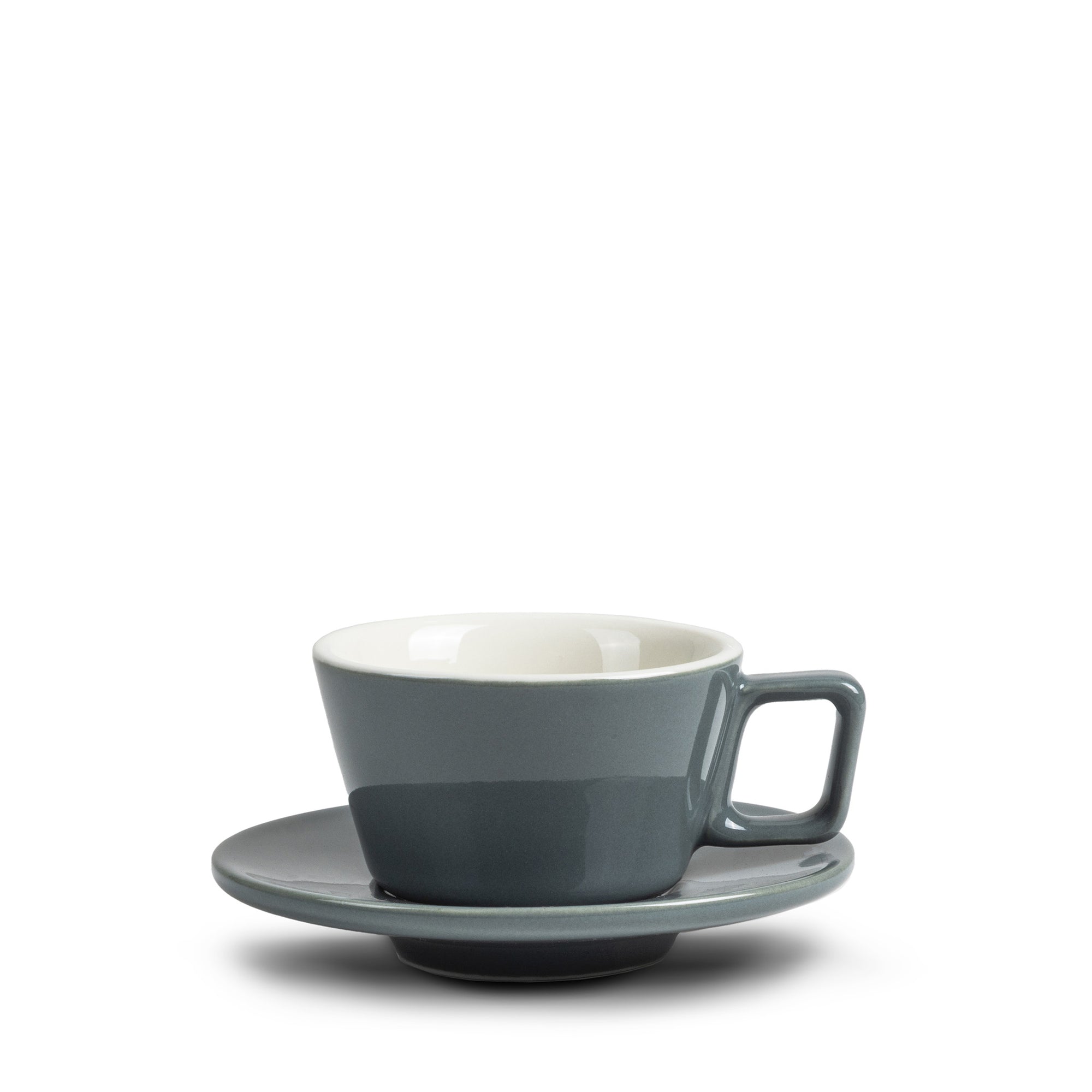 Espresso Cup /w saucer 9cl Gray- Peakabrew