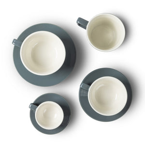 Espresso Cup /w saucer 9cl Gray- Peakabrew