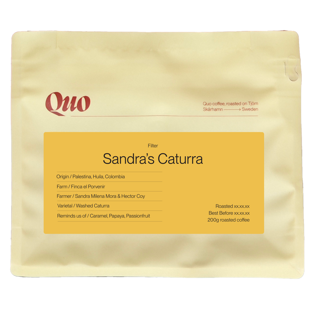 Quo - Sandra’s Caturra Whole Bean Filter Coffee 200g