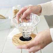 Glass Coffee Dripper V60 01 - Olive Wood