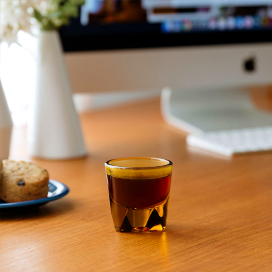 Glass Vero Amber Espresso Glass 90ml