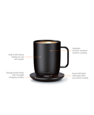 Electric Coffee Mug Black V2 - 414ml - Ember - Espresso Gear