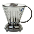 Coffee Dripper Clear Grey - L with filters