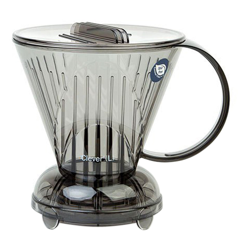 Coffee Dripper Clear Grey - L with filters