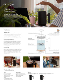 French Press Clara Black Handle - Fellow