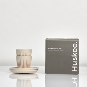Mug 3oz Espresso Set Natural 4pcs - Huskee