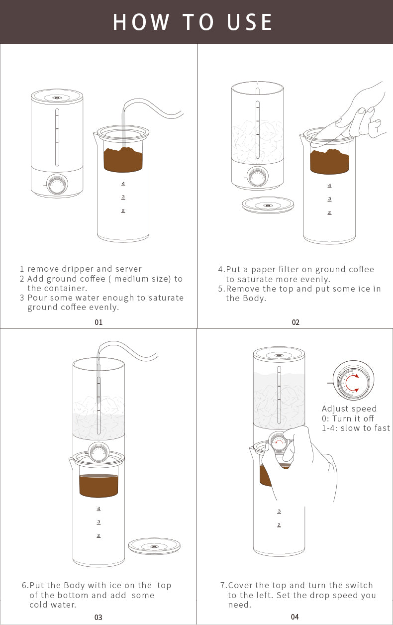 Cold Brew Clear Ice Dripper Set - Timemore - Espresso Gear