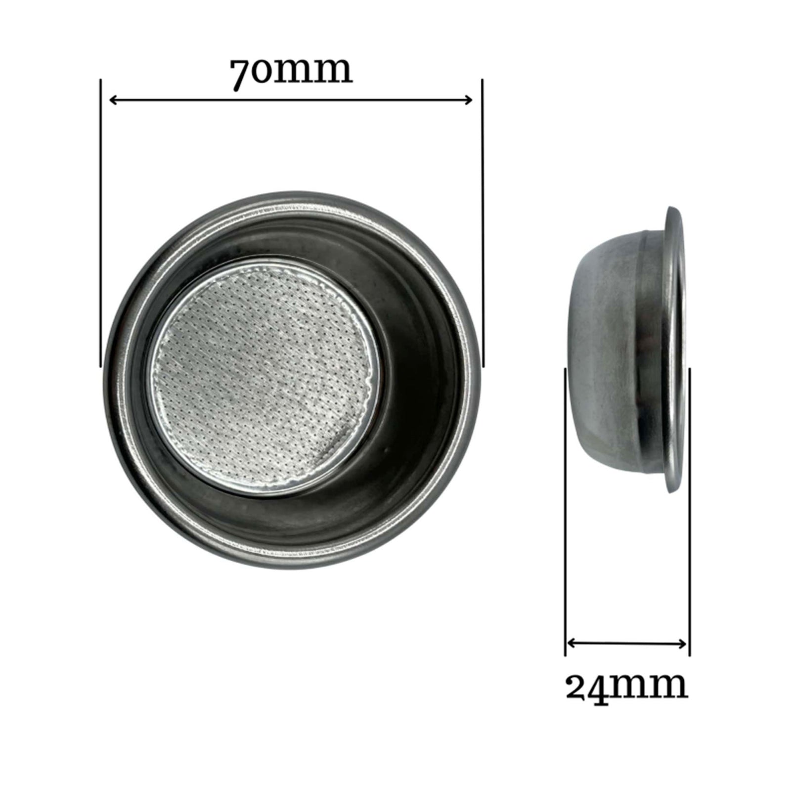14 - 16 GRM DOUBLE FILTER BASKET - EXTERNAL BRIM